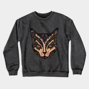 Tribal Cat Crewneck Sweatshirt